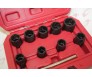 10pc Locking Wheel Twist Socket Damaged Rounded Worn Nut Remover 3/8" Dr 10~19mm